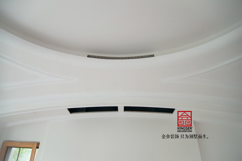 石家莊別墅裝修原河名墅施工現場