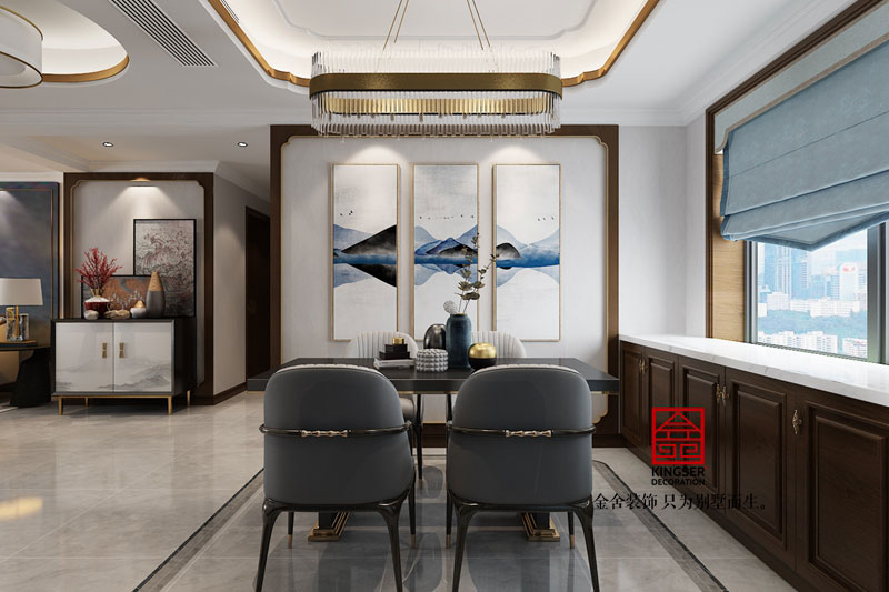 國賓壹號139平米新中式風格裝修效果圖