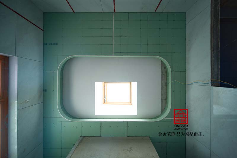 上山間別墅裝修設計施工現場