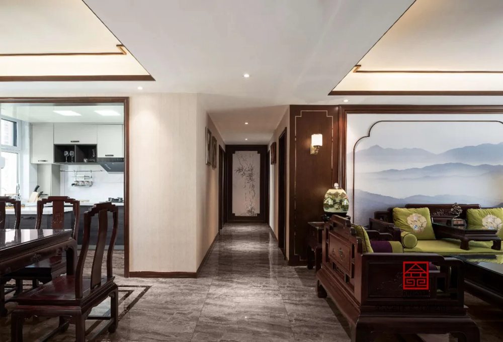 祥云鳳凰福邸158平裝修-中式風格-玄關