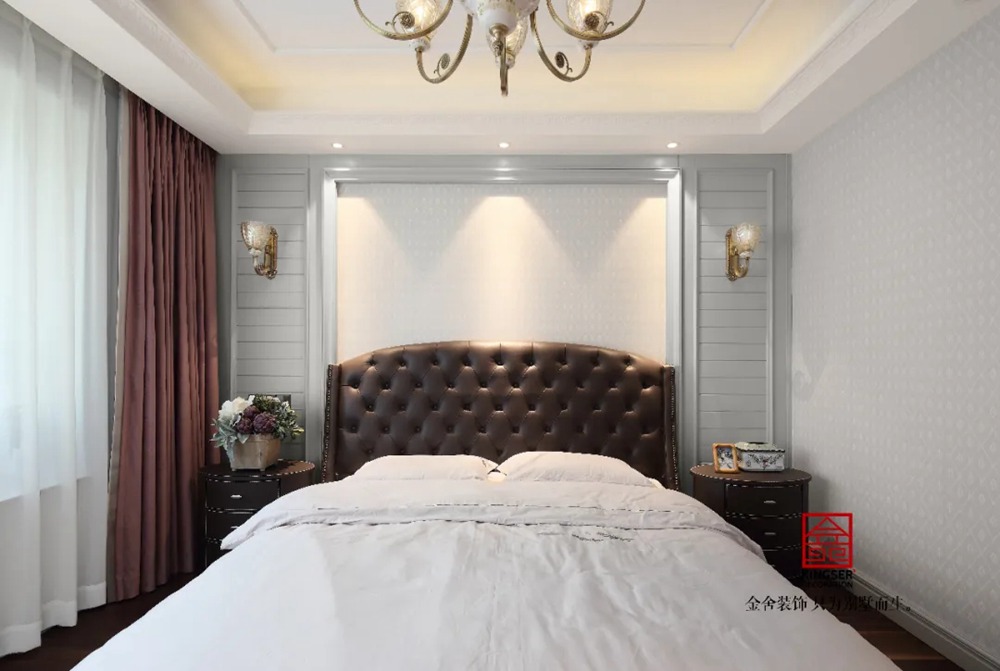榮盛華府裝修實景-美式風格-臥室