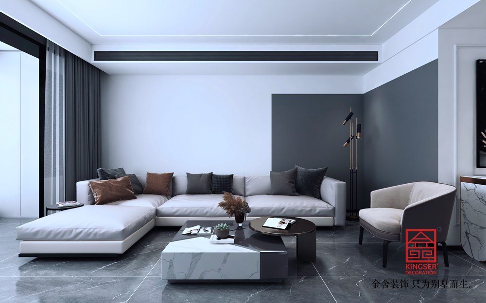 尚賓城173平米現代簡約裝修效果圖