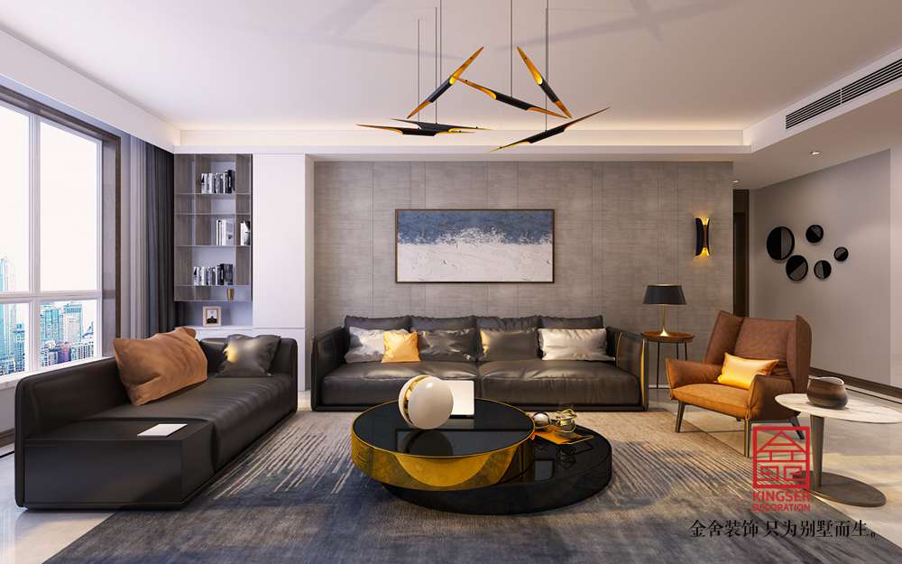奧北公元134平米裝修-現代風格-客廳
