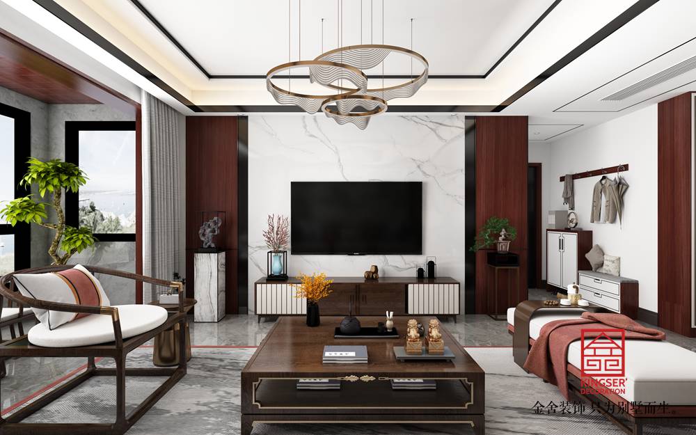 東城國際140平新中式風格裝修效果圖