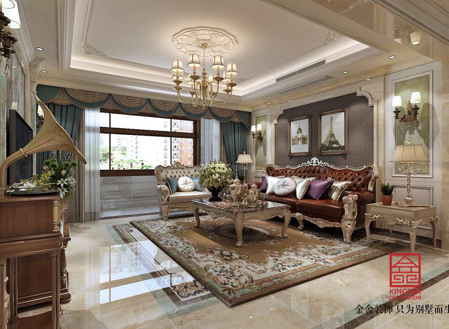 國賓壹號139平米歐式風格裝修效果圖