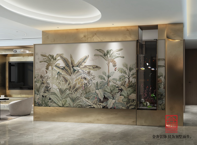 榮盛華府205平米現代風格裝修-客廳