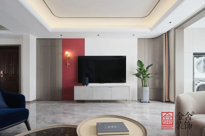 榮盛華府300㎡現代輕奢風格裝修實景圖