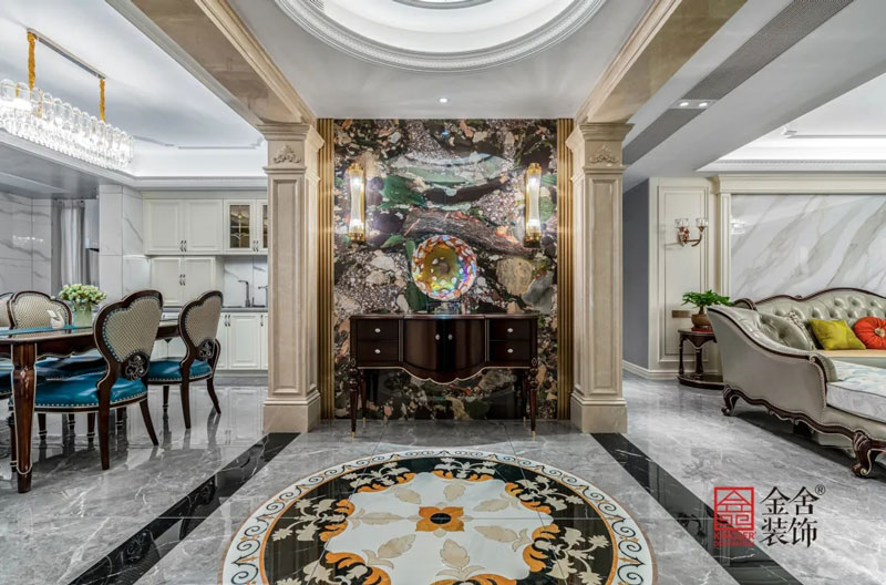 榮盛華府-歐式風格實景圖-玄關