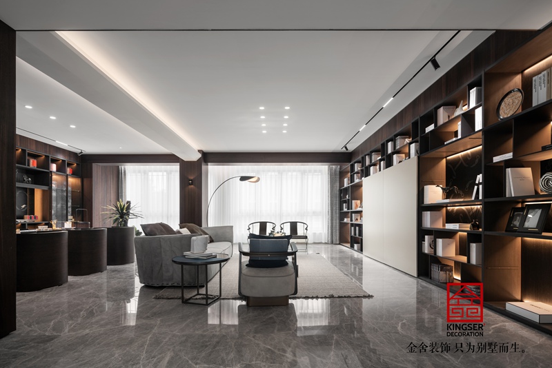 御河上院210㎡新中式風格裝修實景