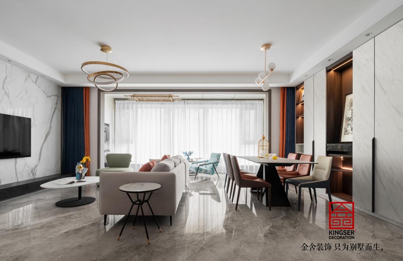 遠洋晟庭現代風格裝修實景圖