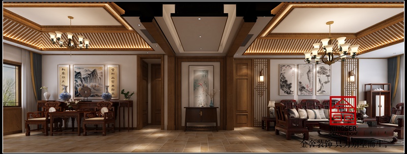 御河上院183平米中式風格裝修設計