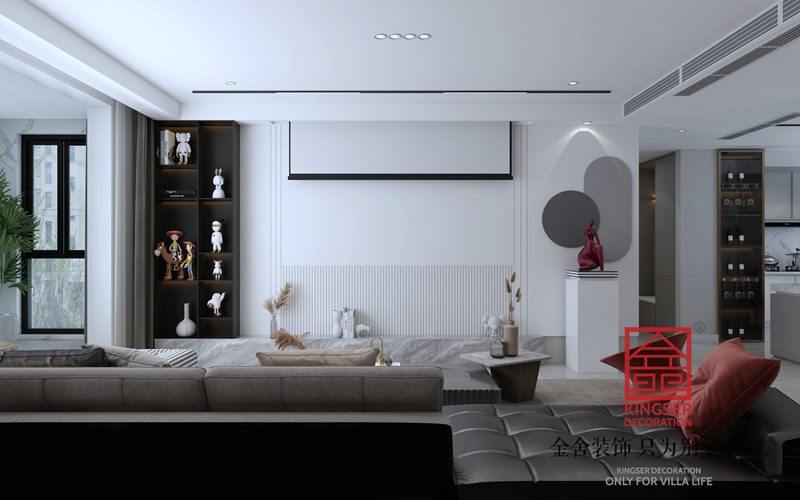 中冶德賢公館123平現代極簡風格裝修設計